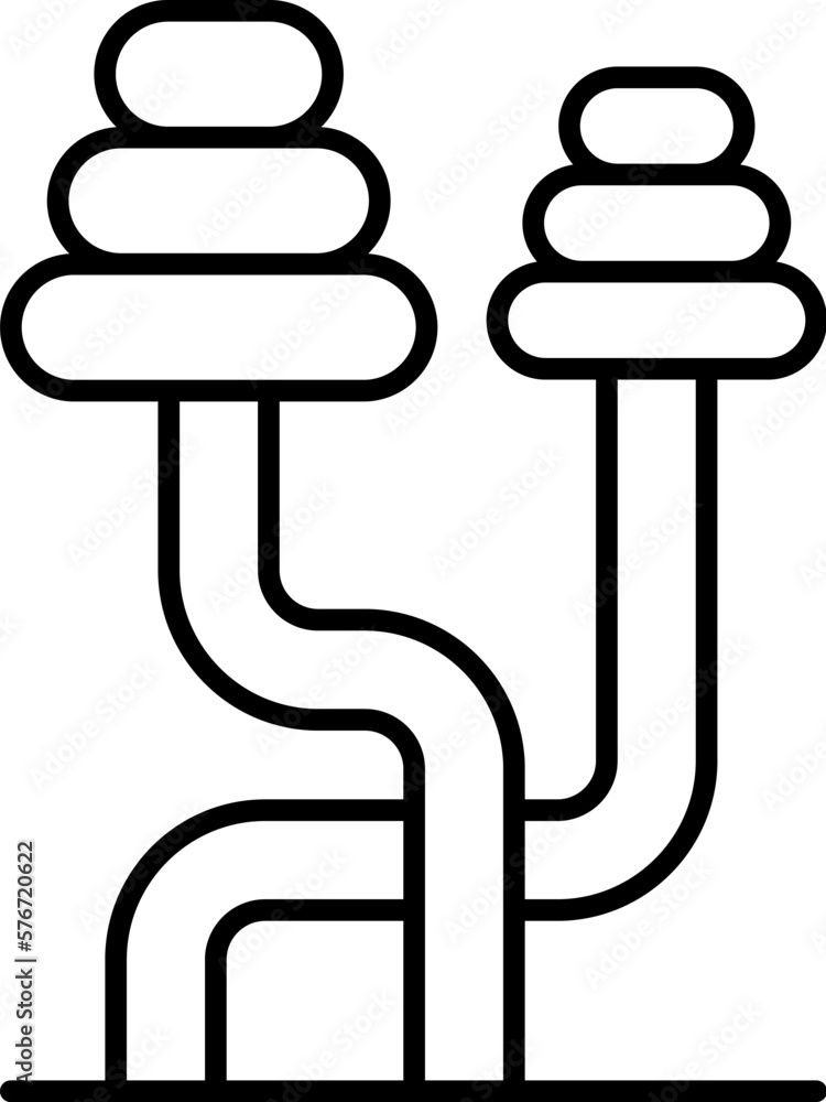 Poster tree, mangrove icon. simple thin line, outline vector of trees icons for ui and ux, website or mobil