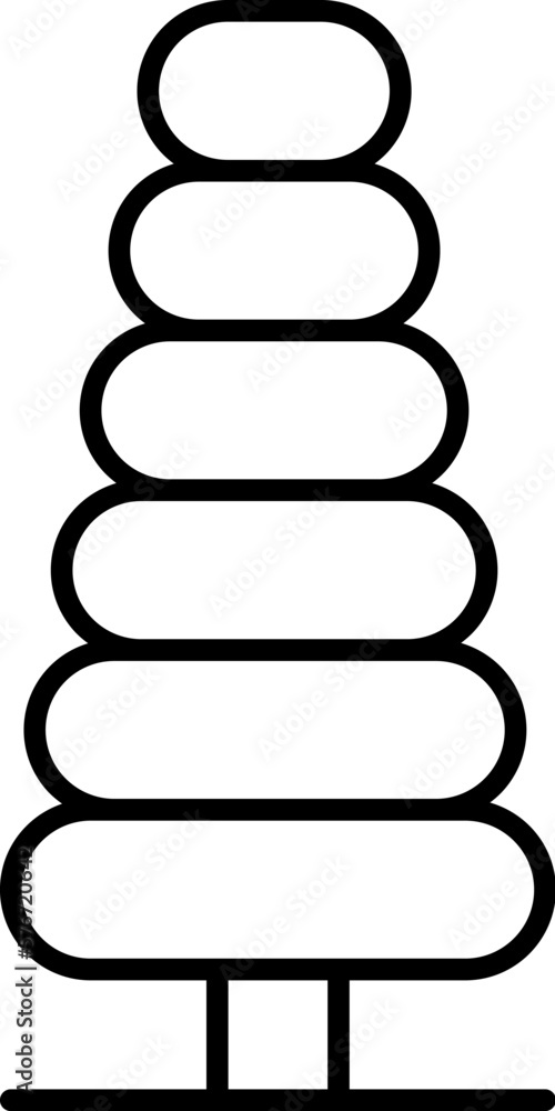 Poster tree, pine icon. simple thin line, outline vector of trees icons for ui and ux, website or mobile ap