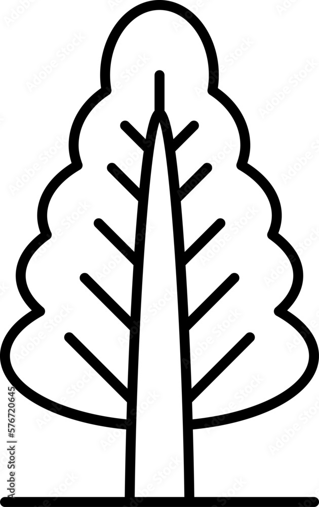 Poster tree, pine icon. simple thin line, outline vector of trees icons for ui and ux, website or mobile ap