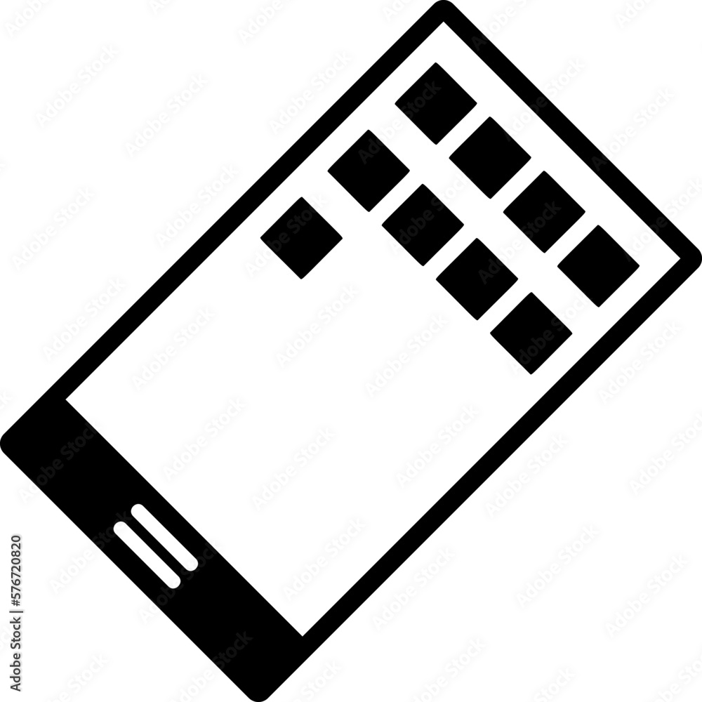 Poster phone icon. simple glyph vector of universal set icons for ui and ux, website or mobile application 