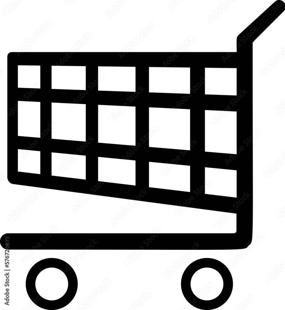 Poster shopping cart icon. simple glyph vector of universal set icons for ui and ux, website or mobile appl