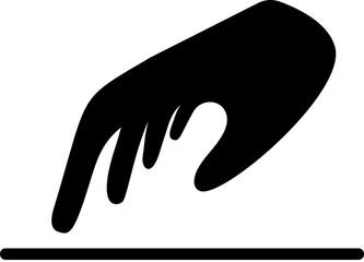 Fototapeta premium Touching, hand vector icon