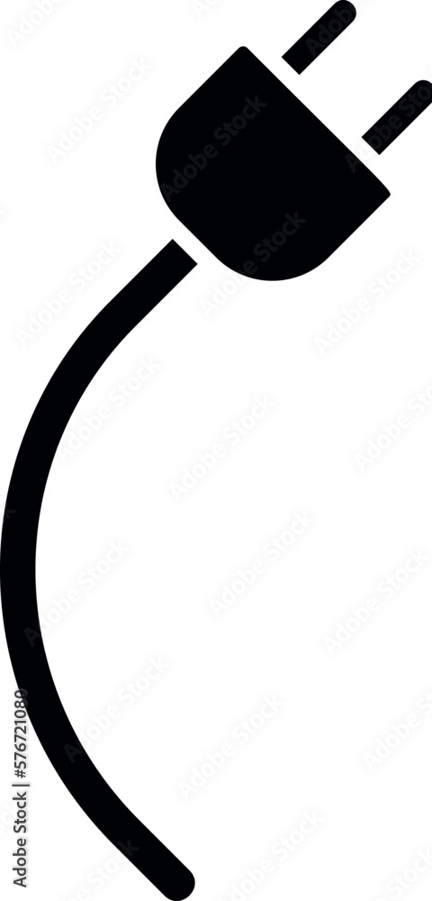 Poster electrical plug icon. simple glyph vector of universal set icons for ui and ux, website or mobile ap