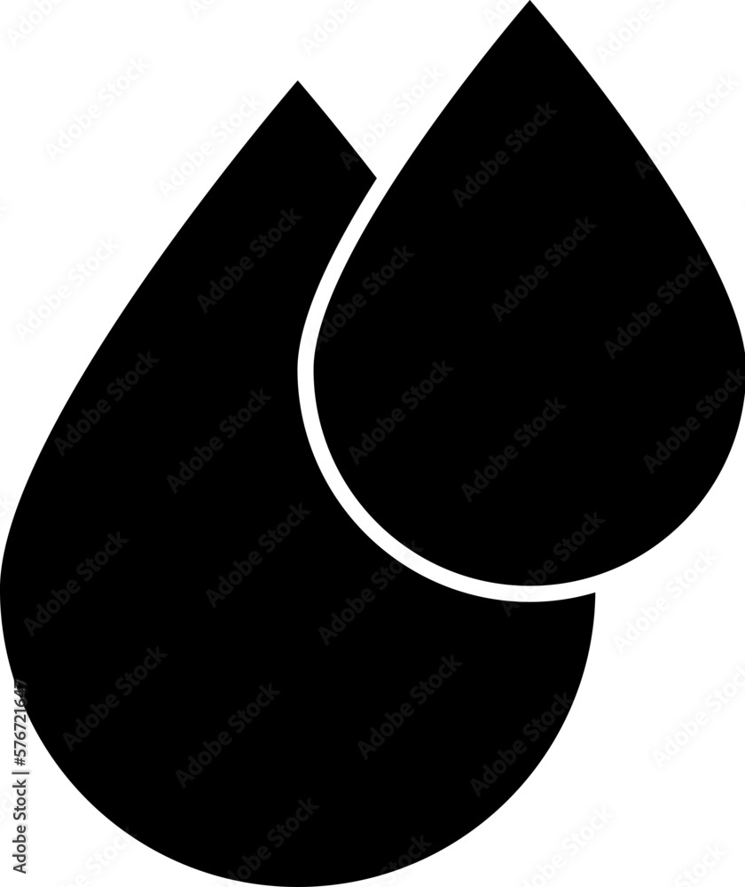 Poster humidity, two drops icon. simple glyph vector of weather set for ui and ux, website or mobile applic