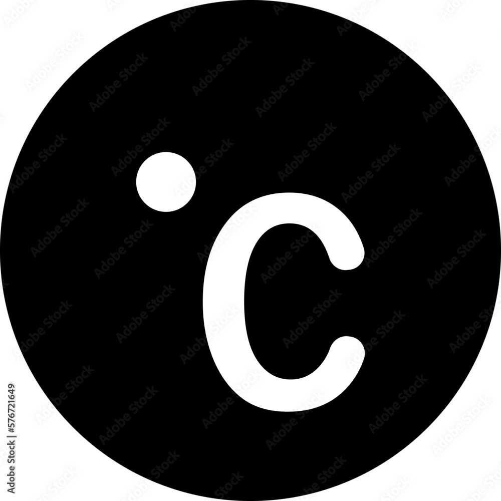 Poster celsius icon. simple glyph vector of weather set for ui and ux, website or mobile application on whi
