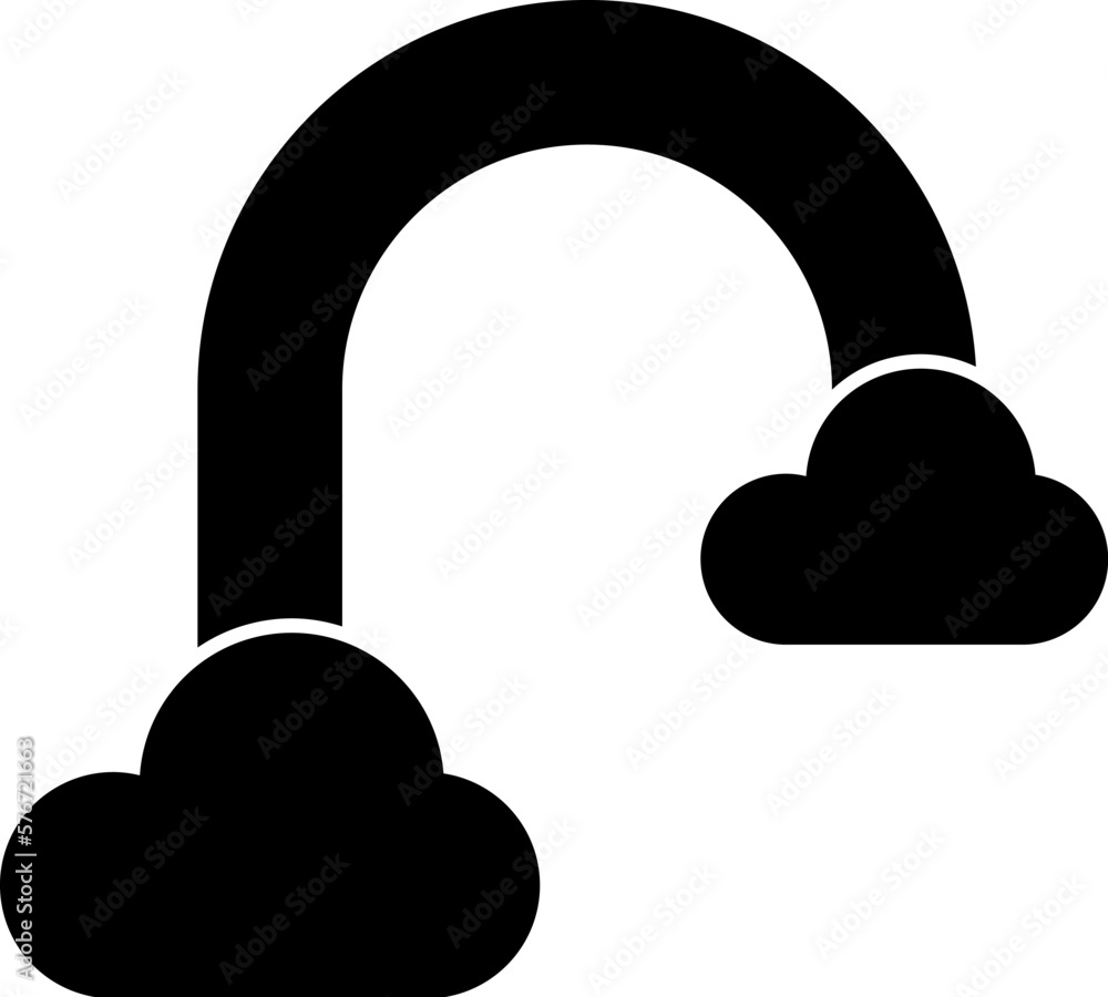 Poster cloud rainbow icon. simple glyph vector of weather set for ui and ux, website or mobile application 