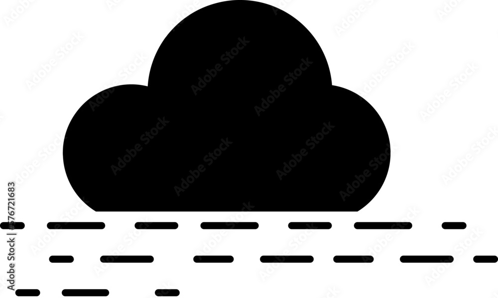 Poster sea cloud icon. simple glyph vector of weather set for ui and ux, website or mobile application on w