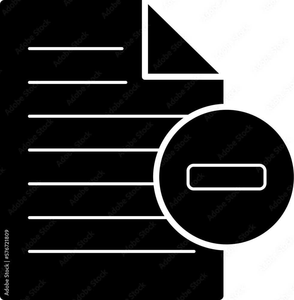 Poster minus text file icon. simple glyph, flat vector of web icons for ui and ux, website or mobile applic