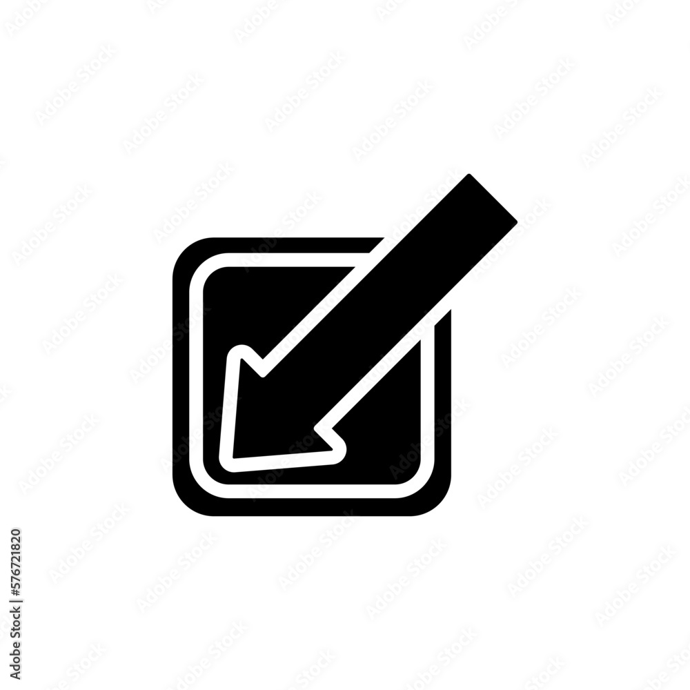 Poster minimize the program window icon. simple glyph, flat vector of web icons for ui and ux, website or m