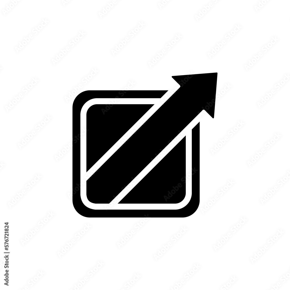 Poster expand the program window icon. simple glyph, flat vector of web icons for ui and ux, website or mob