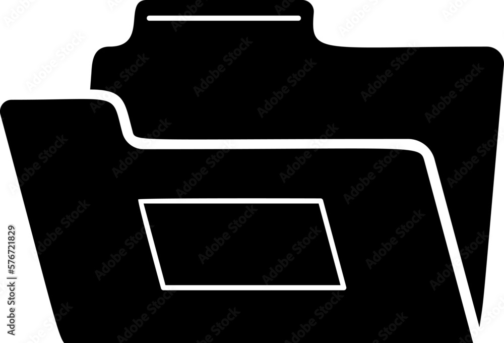 Poster open folder icon. simple glyph, flat vector of web icons for ui and ux, website or mobile applicatio