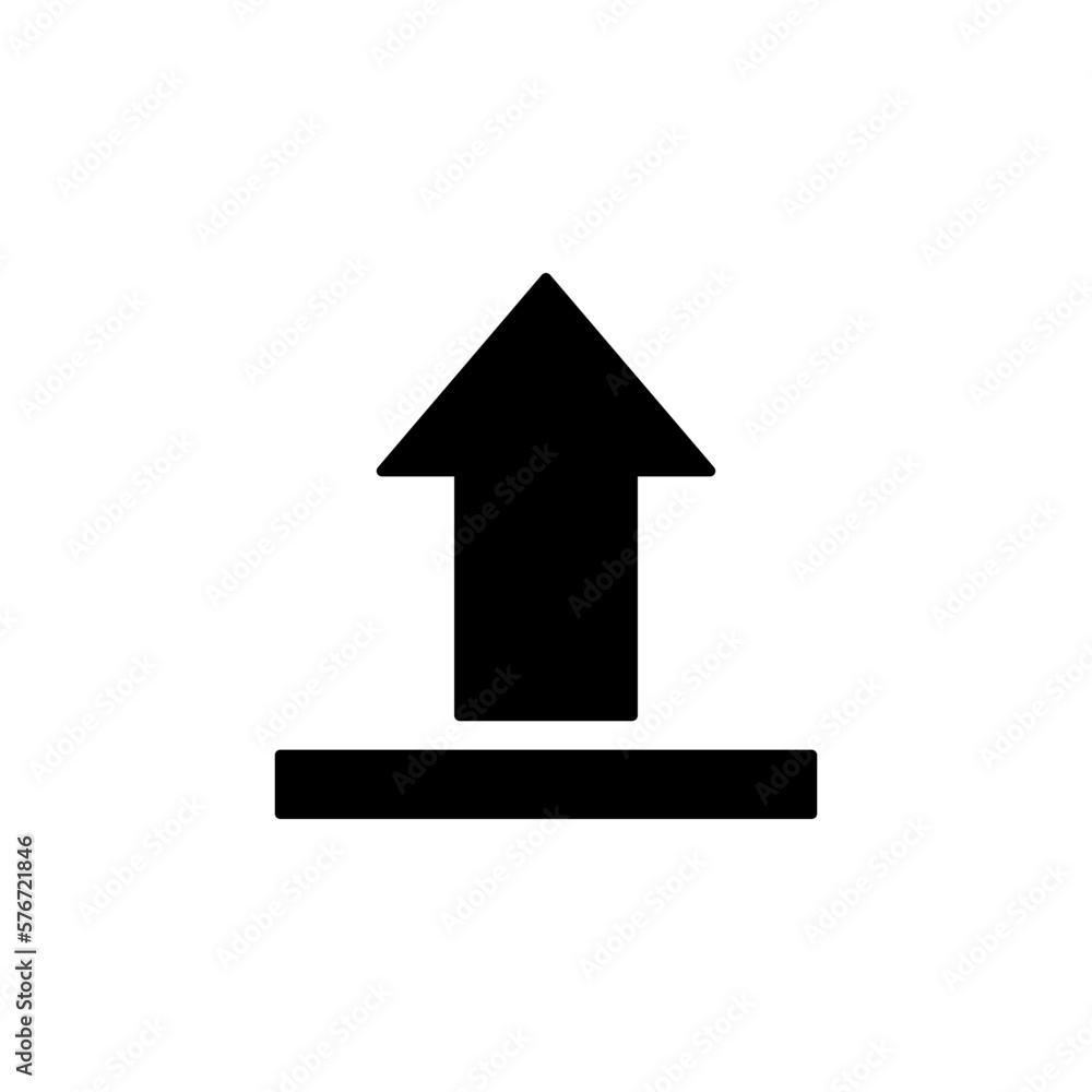 Poster upload, arrow icon. simple glyph, flat vector of web icons for ui and ux, website or mobile applicat