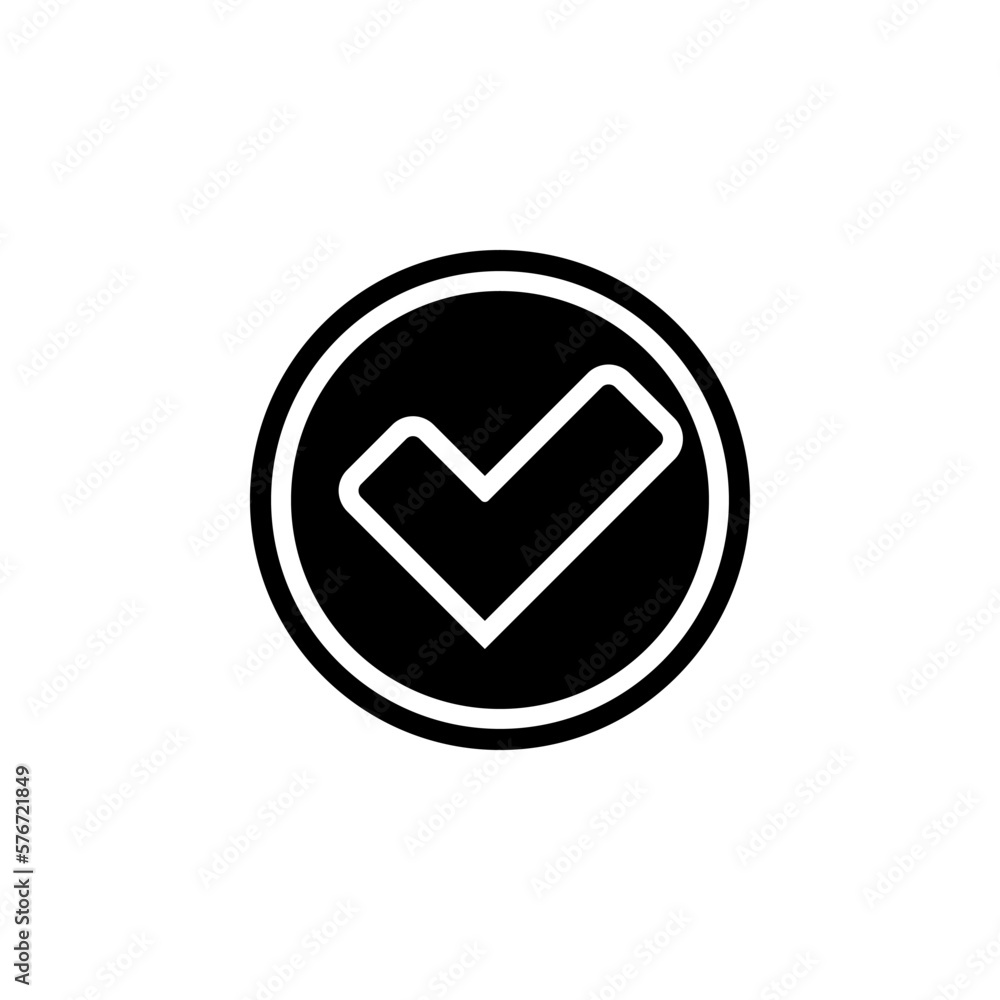 Poster checkmark icon. simple glyph, flat vector of web icons for ui and ux, website or mobile application 