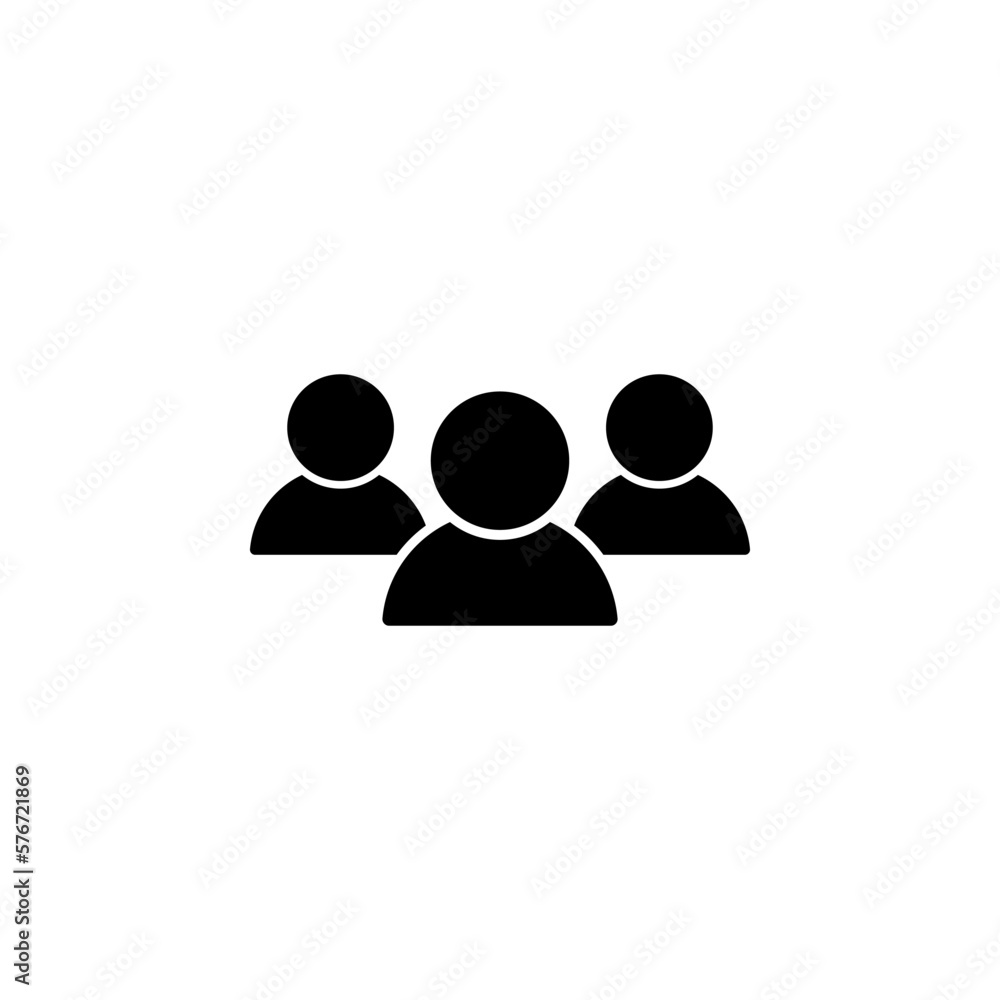 Poster social network, users icon. simple glyph, flat vector of web icons for ui and ux, website or mobile 
