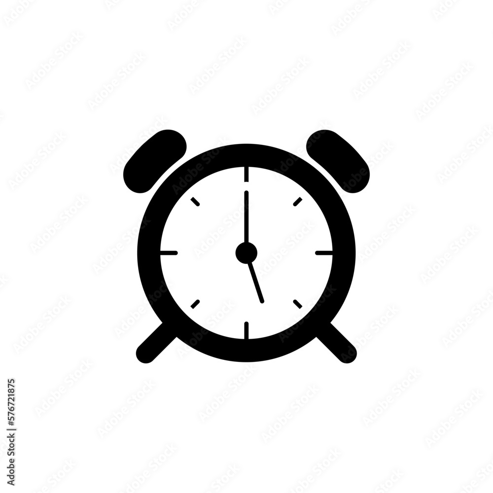 Poster wake up clock icon. simple glyph, flat vector of web icons for ui and ux, website or mobile applicat