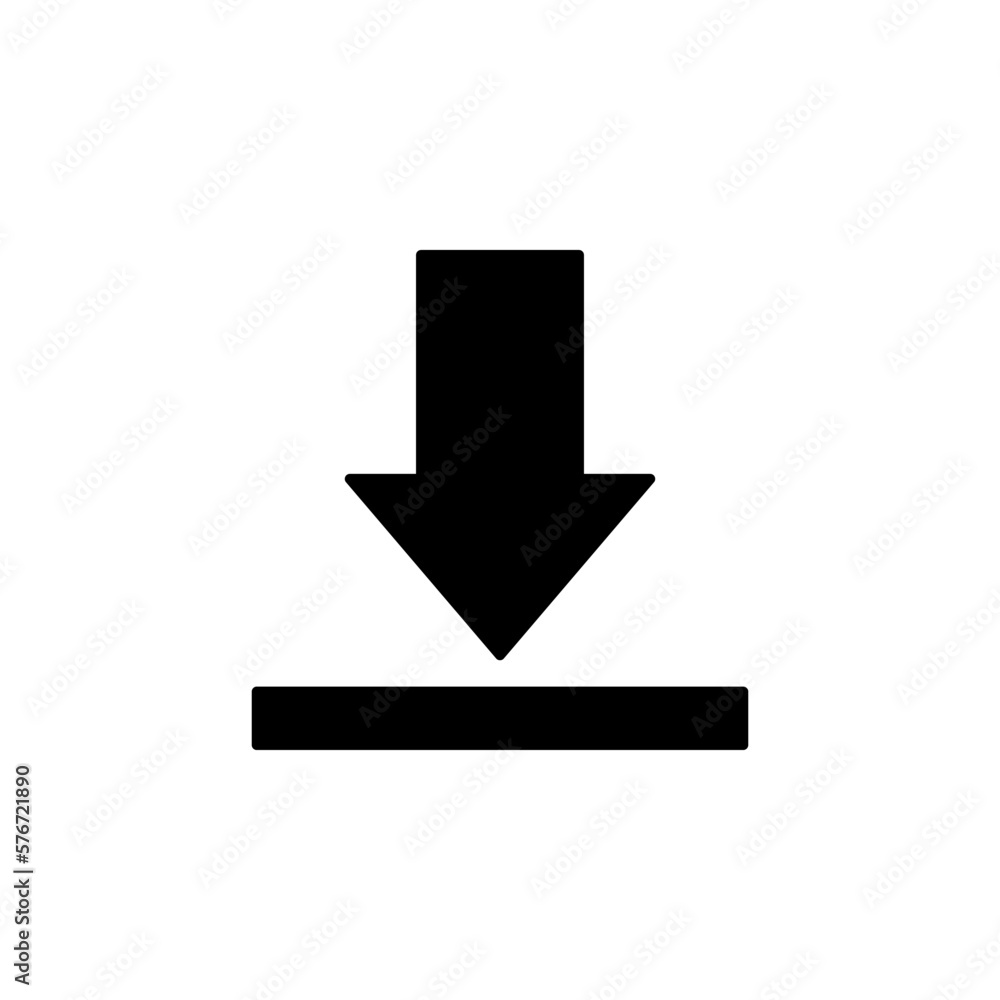 Poster download, arrow icon. simple glyph, flat vector of web icons for ui and ux, website or mobile applic