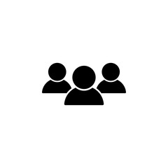social network, users icon. Simple glyph, flat vector of Web icons for UI and UX, website or mobile application on white background
