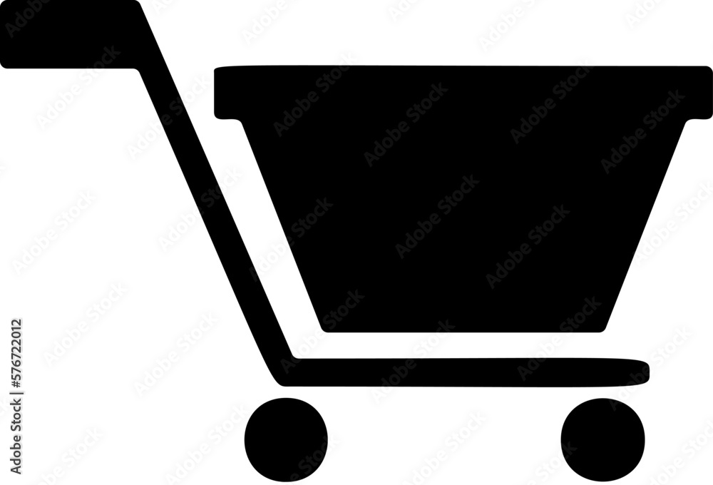 Poster shopping cart icon. simple glyph, flat vector of web icons for ui and ux, website or mobile applicat
