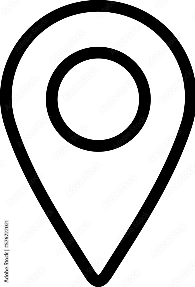 Poster location pin icon. simple thin line, outline vector of web icons for ui and ux, website or mobile ap