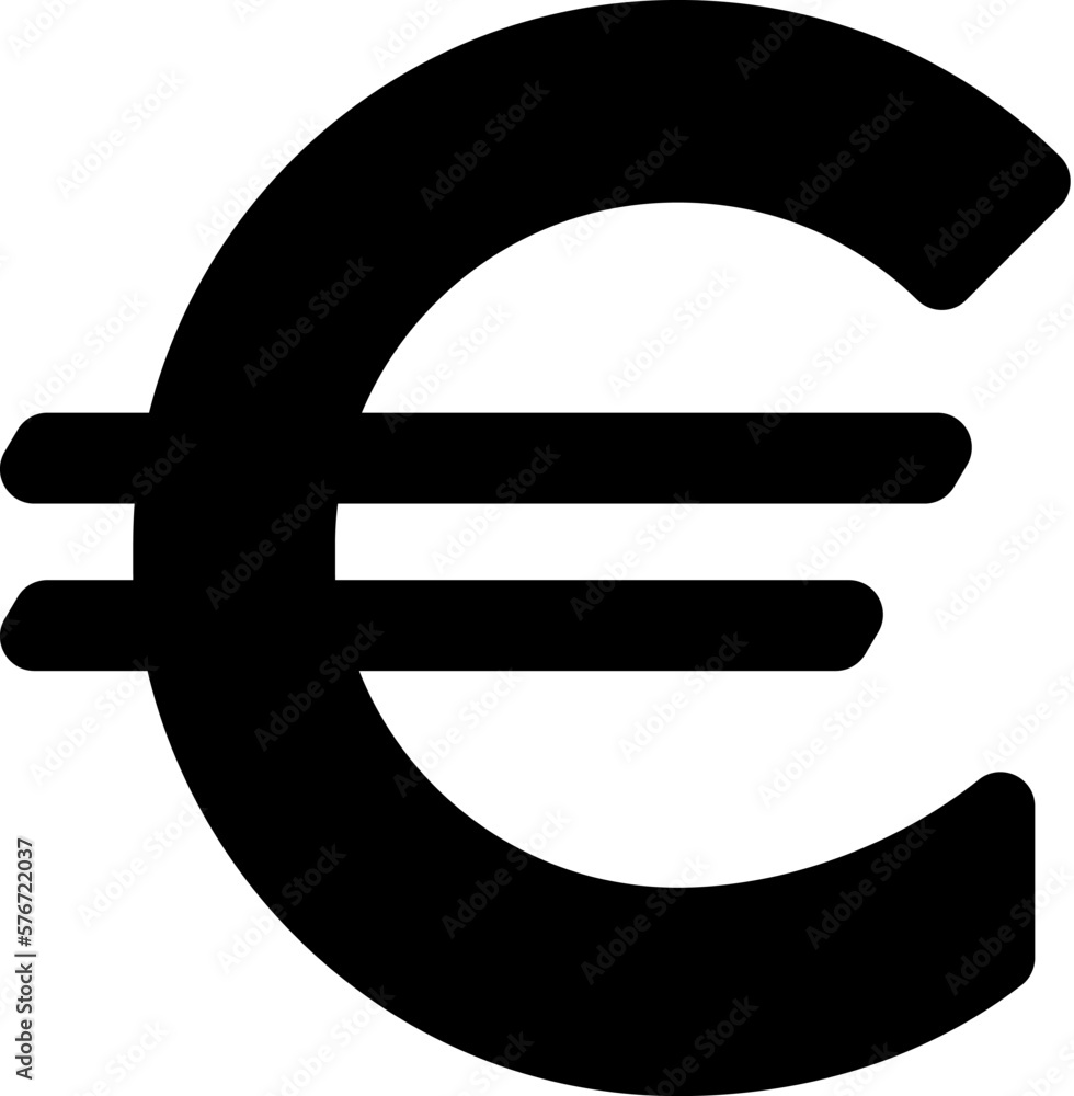 Poster euro sign icon. simple glyph, flat vector of web icons for ui and ux, website or mobile application 