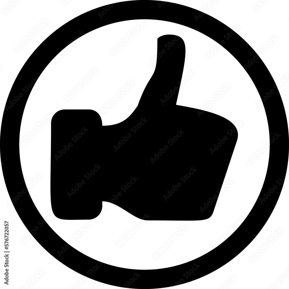 Poster thumb up like icon. simple glyph, flat vector of web icons for ui and ux, website or mobile applicat
