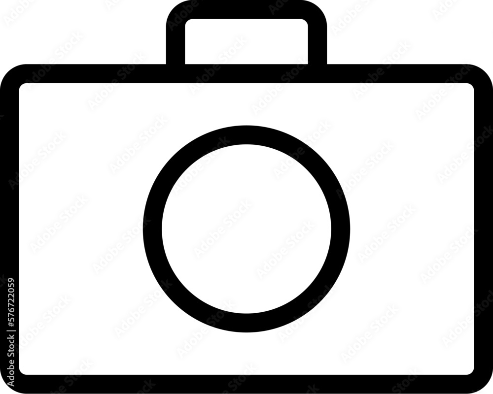Poster camera icon. simple thin line, outline vector of web icons for ui and ux, website or mobile applicat