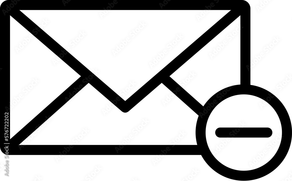 Poster message remove icon. simple thin line, outline vector of web icons for ui and ux, website or mobile 