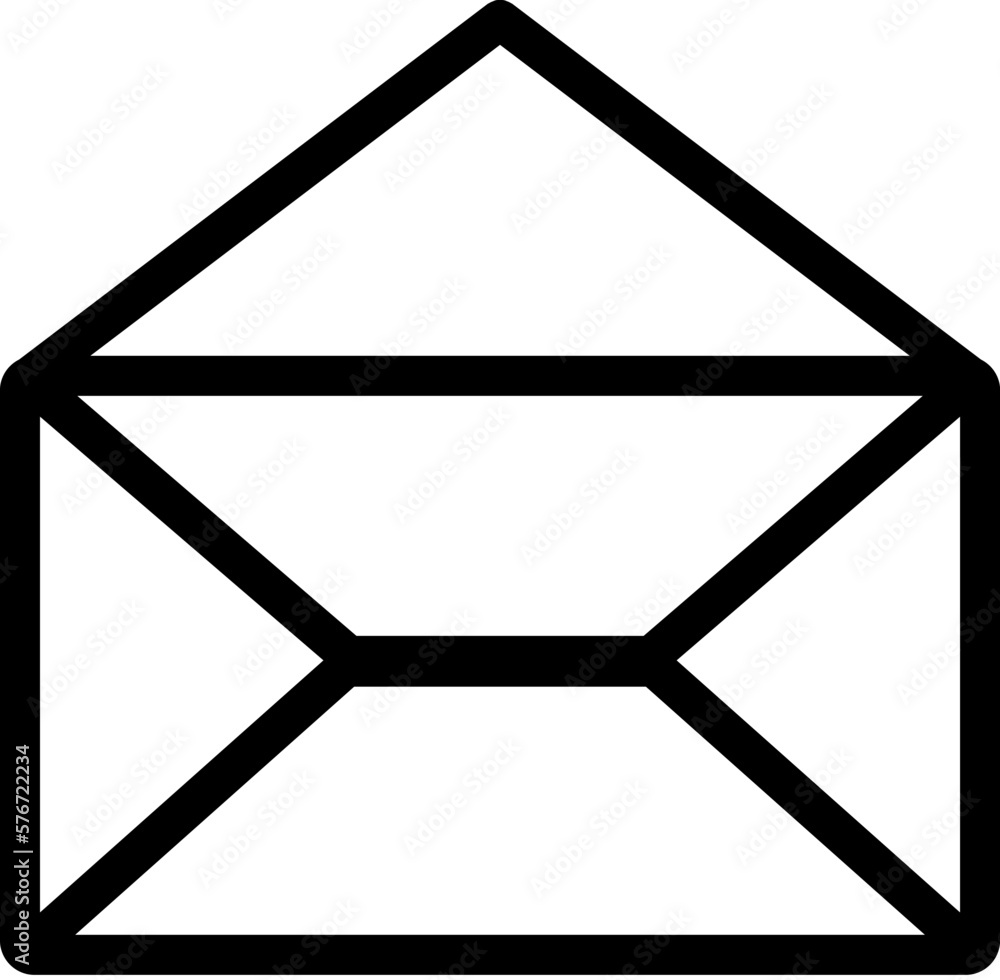 Poster opened envelope vector icon