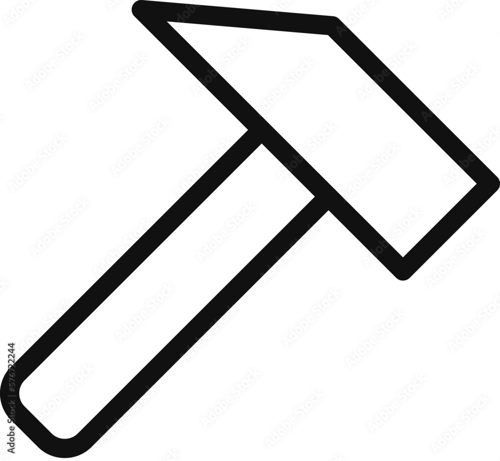 Poster a hammer icon. simple thin line, outline vector of web icons for ui and ux, website or mobile applic