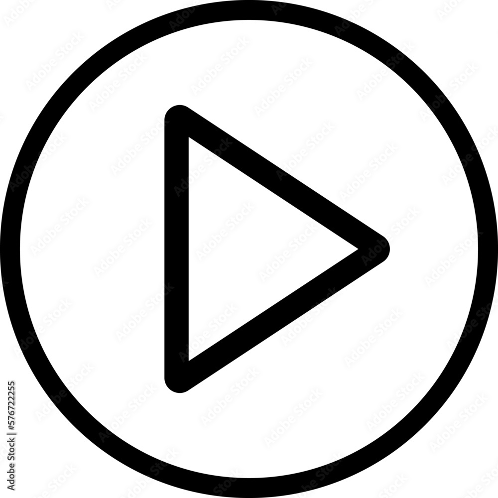 Poster play icon. simple thin line, outline vector of web icons for ui and ux, website or mobile applicatio