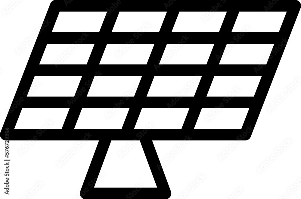 Poster solar panels icon. simple thin line, outline vector of web icons for ui and ux, website or mobile ap