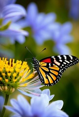 butterfly on beautiful flower