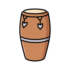 bongo drum icon vector design template in white background