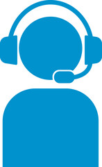 オペレーターのシンプルなイラストアイコン