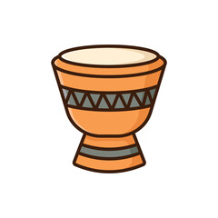 Obraz na płótnie Canvas bongo drum icon vector design template in white background