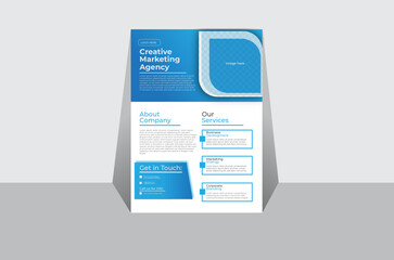 Business brochure flyer design a4 template. poster flyer pamphlet brochure cover design layout space for photo background, vector illustration template in A4 size.