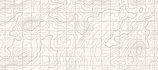 Topographic map patterns, topography line map. Outdoor vector background