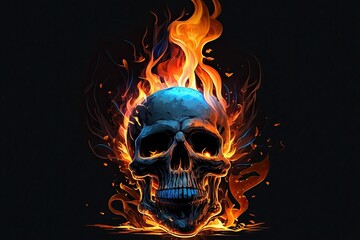 On the eve of Halloween, the skull was burned in a fire. Definition of Halloween. Generative AI