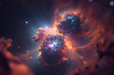 Obraz na płótnie Canvas Galaxies Stars Space Illustration Background Generative AI