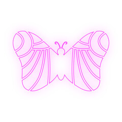 neon art butterfly
