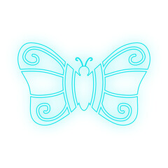 neon art butterfly

