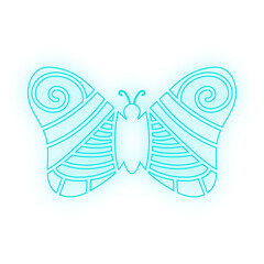 neon art butterfly
