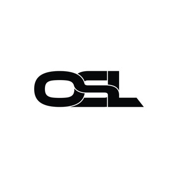 OSL letter monogram logo design vector