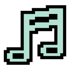 Fototapeta premium pixel music note 