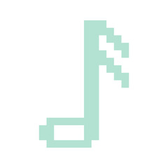 pixel music note
