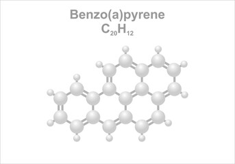 Simplified formula icon of benzo (a) pyrene.