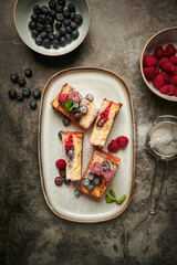 Berry and chocolate Stuffed French Toast