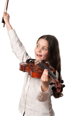 Little child with classic music violin