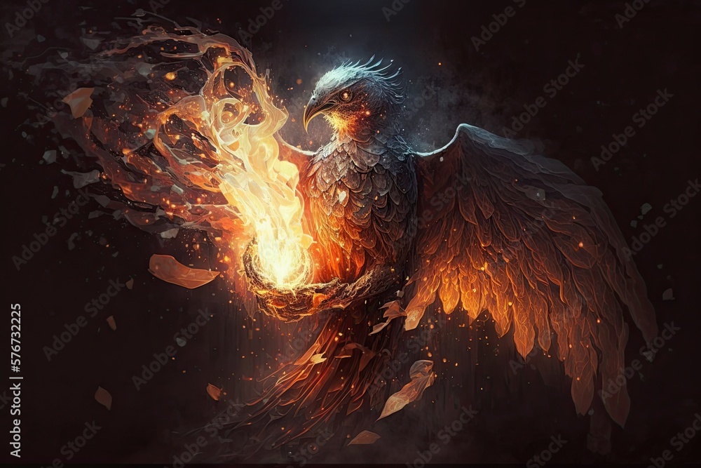 Poster a spellbinding flicker of mystic flame generative ai