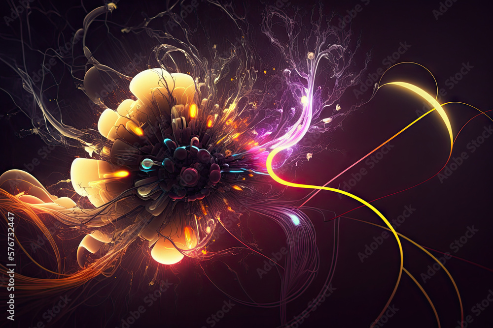 Poster an electric array of brilliantly lively radiance generative ai
